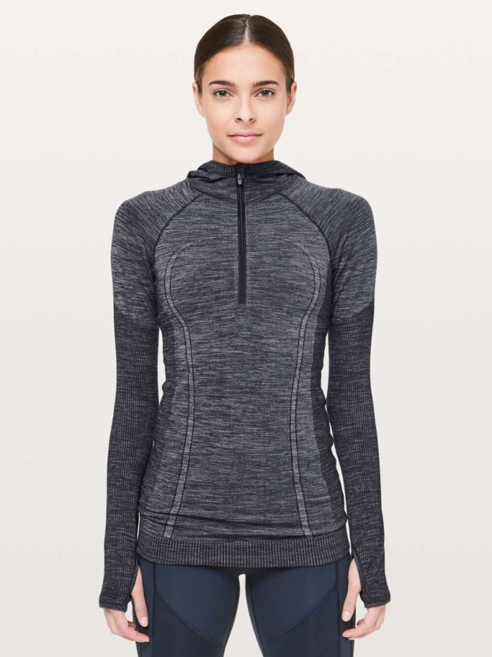 RARE Lululemon Swiftly Wool 1/2 Zip Pullover Long Sleeve Hoodie Size 4